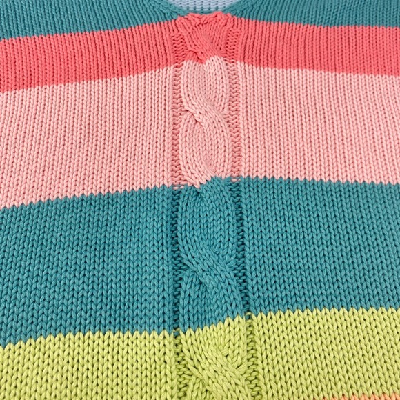 White Stag Extra Large Colorful Striped Knit Pullover Retro Sweater Womens XL - Picture 5 of 8